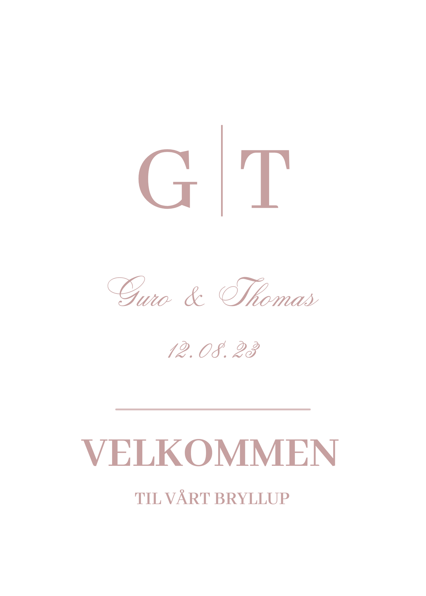 Velkomst skilt - Guro